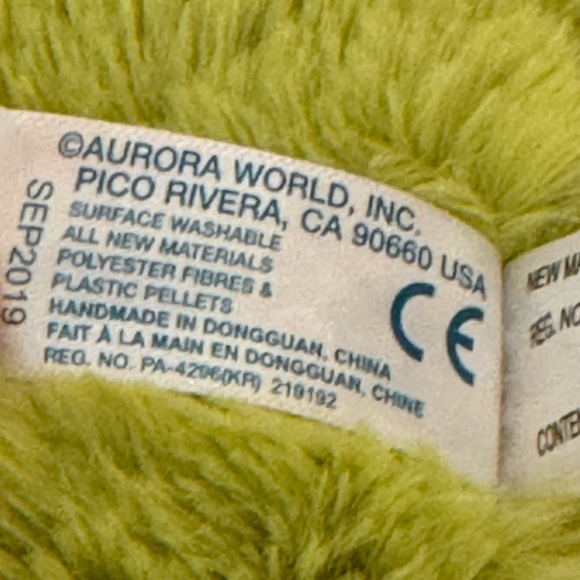 Aurora Dr Seuss 14” Grinch Plush Green - Picture 8 of 10